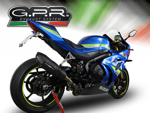 Suzuki GSXR 1000 /R 2017-18 GPR Exhaust Slip-On Silencer GPE Ti Black Road Legal