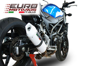 Suzuki SV 650 A 2016-2017 GPR Exhaust Slip-On Silencer Albus White Road Legal