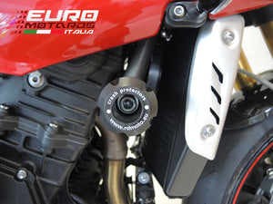 Triumph Speed Triple 1050/R/S 2016-2020 RD Moto Crash Sliders Protectors Black