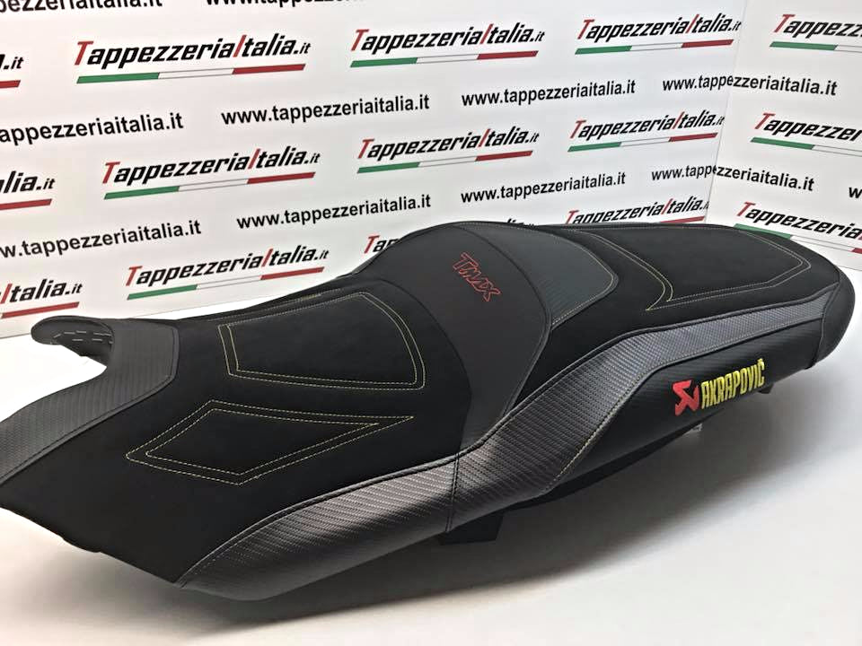 Yamaha T-max Tmax 530 17-20 Tappezzeria Italia Comfort Foam Seat Cover Akrapovic