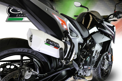 KTM Duke 790 2017-2018 GPR Exhaust System SlipOn Silencer Albus White Road Legal