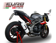 Load image into Gallery viewer, Triumph Speed Triple 1050 /R 2016-17 Single Low GPR Exhaust Silencer Albus White