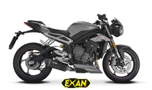 Load image into Gallery viewer, Triumph Street Triple 765 17-18 Exan Exhaust Silencer OVAL X-BLACK Titan/Carbon
