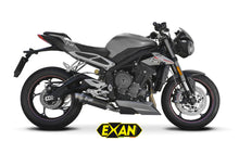 Load image into Gallery viewer, Triumph Street Triple 765 17-18 Exan Exhaust Silencer X-GP Carbon/Titanium/Black