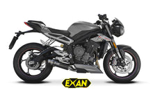 Load image into Gallery viewer, Triumph Street Triple 765 Exan Exhaust Silencer X-GP Carbon/Titanium/Black