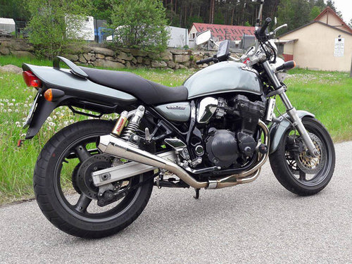 MassMoto Exhaust SlipOn Silencer Inox Retro Polished Suzuki GSX 750 1200 Inazuma