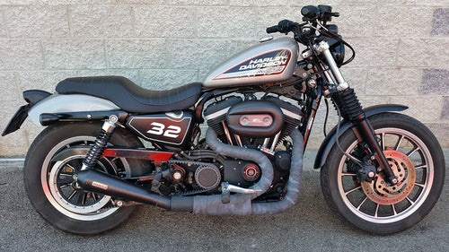 MassMoto Exhaust Full System Tromb Retro Black New Harley Davidson Sportster 883