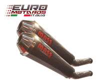 Load image into Gallery viewer, MassMoto Exhaust Slip-On Dual Silencers Tromb Carbon New Moto Guzzi Nevada 750