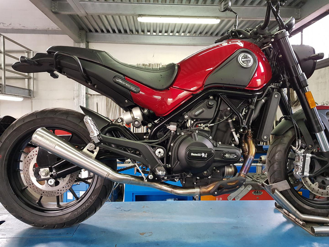 MassMoto Exhaust Silencer Tromb Inox & Decat Pipe Benelli Leoncino 500 2017-19