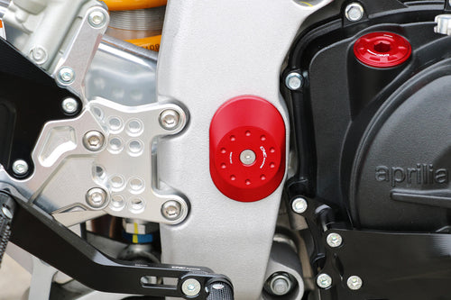 CNC Racing Frame Caps Set For Swingarm Axle 2 colors For Aprilia RSV4 2009-2018