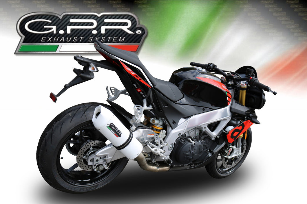 Aprilia Tuono V4 /RR 2017-2018 GPR Exhaust System SlipOn Silencer Albus