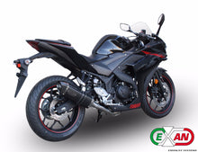 Load image into Gallery viewer, Yamaha YZF-R3 Exan Exhaust 2in1 Full System OVAL X-BLACK Silencer Ti/Carbon New