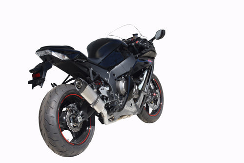 Kawasaki ZX10R 2011-2015 Exan Exhaust Silencer OVAL X-BLACK Titanium/Carbon New