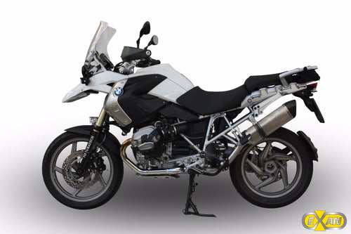 BMW R1200 GS 2010-2012 Exan Exhaust Silencer OVAL X-BLACK Titanium/Carbon New