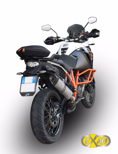 KTM Adventure 1190 Exan Exhaust Silencer OVAL X-BLACK Titanium/Carbon New