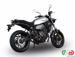 Yamaha XSR 700 Exan Exhaust FULL SYSTEM+ Silencer X-GP Carbon/Titanium/Black New