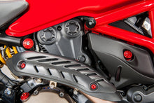 Load image into Gallery viewer, CNC Racing Carbon Fender Exhaust Guard Keylock Cover For Ducati Monster 821 1200