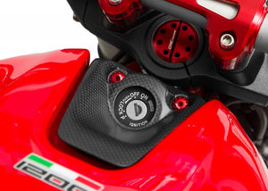 CNC Racing Carbon Fiber Ignition Switch Cover For Ducati Monster 821 1200 /S/R