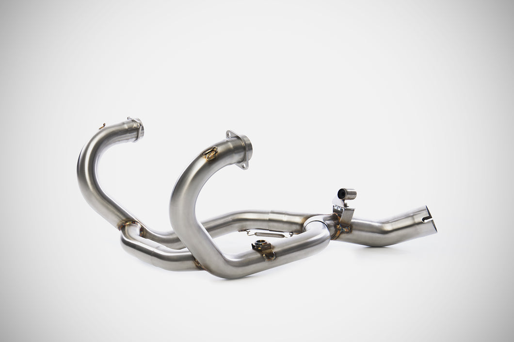 BMW RnineT R-nine T 2017-19 Zard Exhaust Steel Collectors Headers with compenser