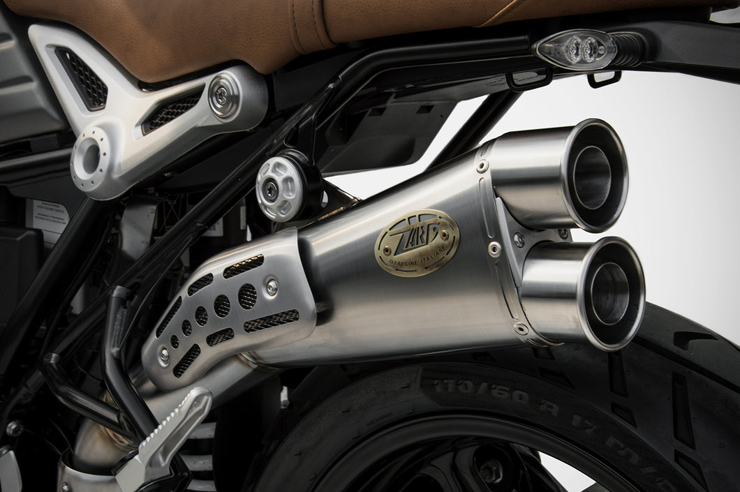 BMW R-nine T Scrambler 2017-2020 Zard Exhaust High Mount SlipOn Racing Silencer