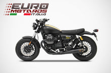Load image into Gallery viewer, Moto Guzzi V9 Bobber/Roamer 16-19 Zard Exhaust Dual Slim Slipon Black Road Legal
