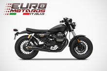 Load image into Gallery viewer, Moto Guzzi V9 Bobber/Roamer 16-19 Zard Exhaust Dual Slim Slipon Black Road Legal