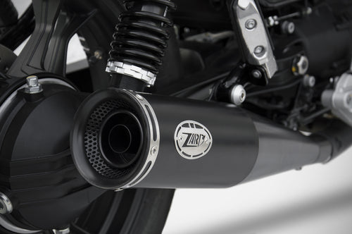 Moto Guzzi V7 III 2017-2019 Zard Exhaust Zuma Dual Black Racing SlipOn Silencers