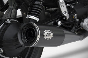 Moto Guzzi V7 III 2017-2019 Zard Exhaust Zuma Dual Black Racing SlipOn Silencers