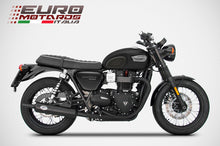 Load image into Gallery viewer, Triumph Bonneville T100 2017-19 Zard Exhaust Dual SlipOn Silencers Black Bottle