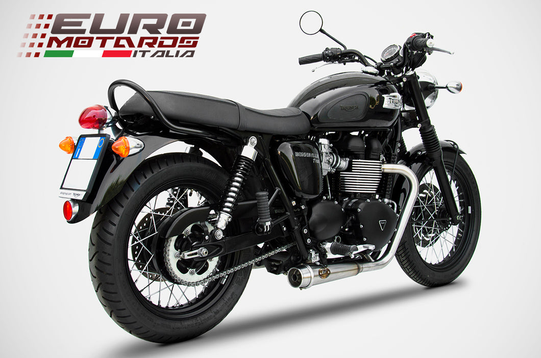 Triumph Bonneville Air Cooled Zard Exhaust Full System Dual Silencers Inox New