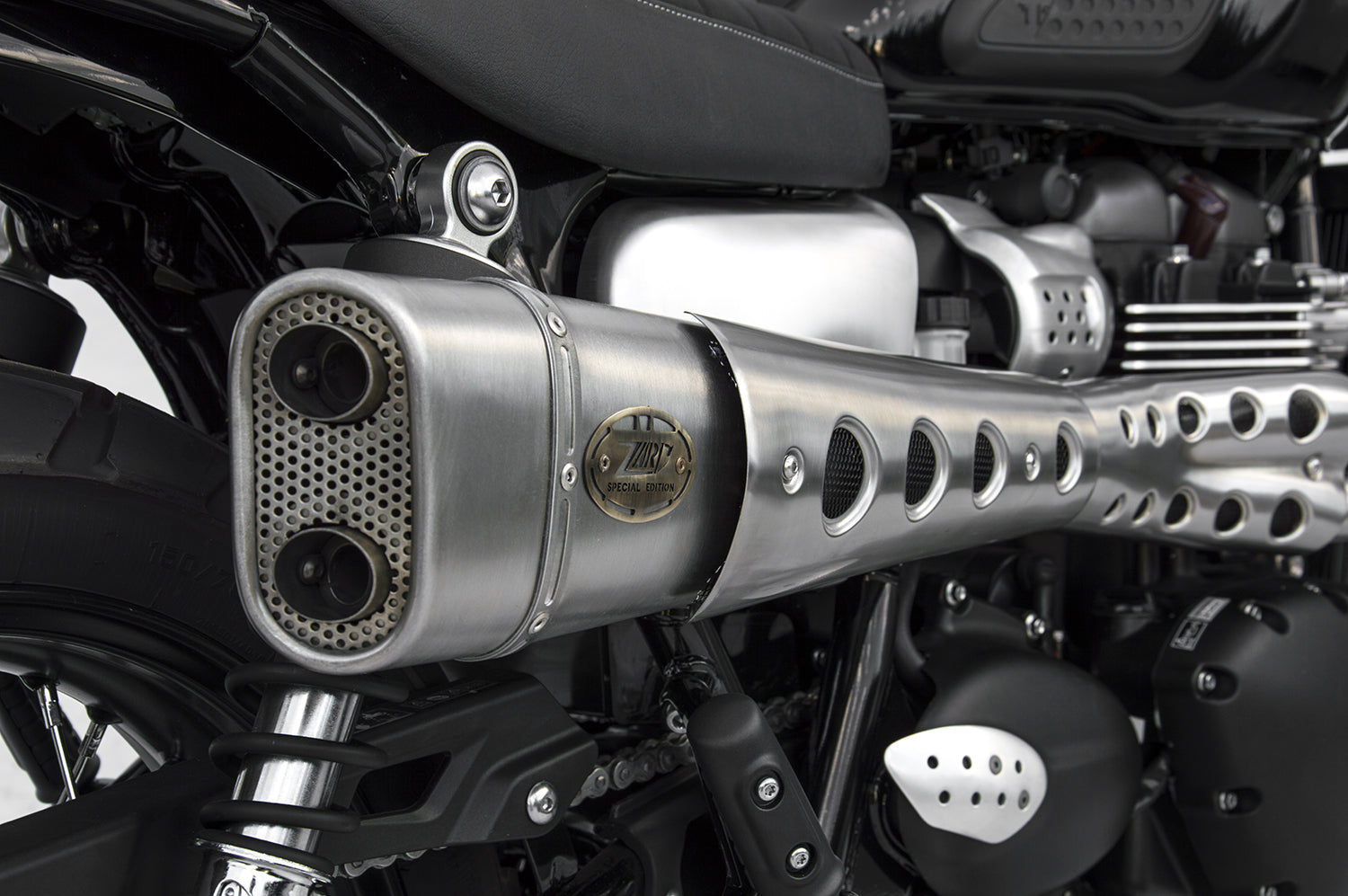 Triumph Street Scrambler Zard Exhaust Full System Silencer Short 5.1K Euro Motards