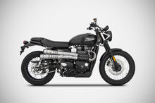 Load image into Gallery viewer, Triumph Street Scrambler Zard Exhaust Dual Slipon Inox Silencers -2.0Kg New