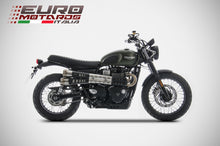 Load image into Gallery viewer, Triumph Street Scrambler 900 17-22 Zard Exhaust Dual SlipOn Silencers Black H S