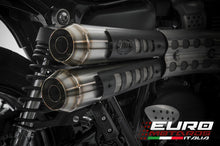 Load image into Gallery viewer, Triumph Street Scrambler 900 17-22 Zard Exhaust Dual SlipOn Silencers Black H S