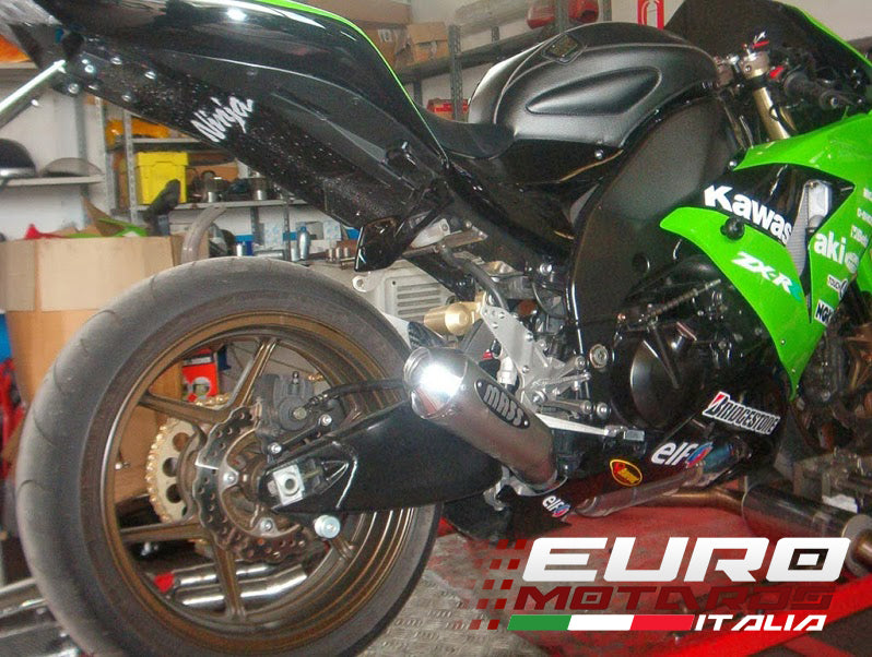 MassMoto Exhaust Slip-On Single Silencer Tromb Titan Curve